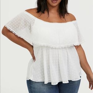 White Off-Shoulder Top